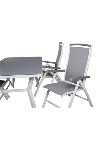 Matgrupp Virya med Albany matstolar, 160 × 90 cm