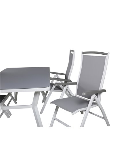Matgrupp Virya med Albany matstolar, 160 × 90 cm