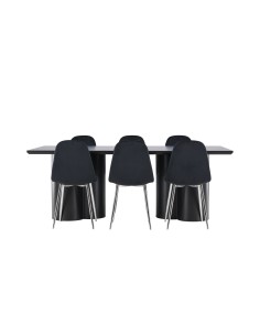 Matgrupp Olivia med Polar matstolar, 210 × 100 cm