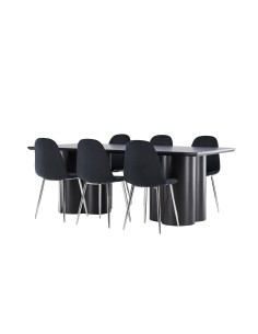 Matgrupp Olivia med Polar matstolar, 210 × 100 cm 2