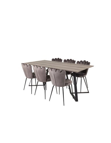 Matgrupp Marina med Limhamn matstolar, 180 × 90 cm