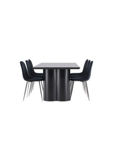 Matgrupp Olivia med Polar matstolar, 210 × 100 cm