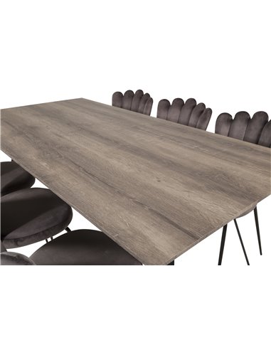 Matgrupp Marina med Limhamn matstolar, 180 × 90 cm
