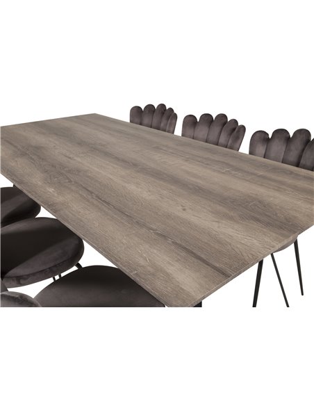 Matgrupp Marina med Limhamn matstolar, 180 × 90 cm
