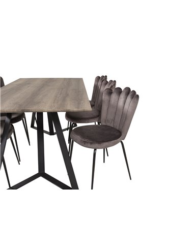 Matgrupp Marina med Limhamn matstolar, 180 × 90 cm