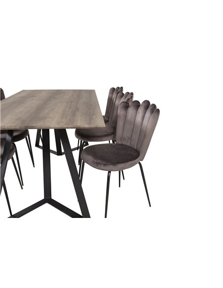 Matgrupp Marina med Limhamn matstolar, 180 × 90 cm