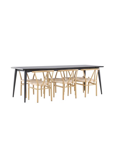 Matgrupp Ellis med Alfons matstolar, 230 × 85 cm