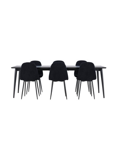 Matgrupp Ellis med Polar matstolar, 230 × 85 cm