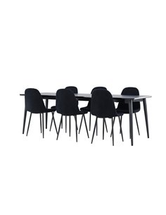 Matgrupp Ellis med Polar matstolar, 230 × 85 cm 2