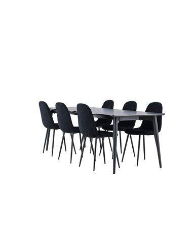 Matgrupp Ellis med Polar matstolar, 230 × 85 cm