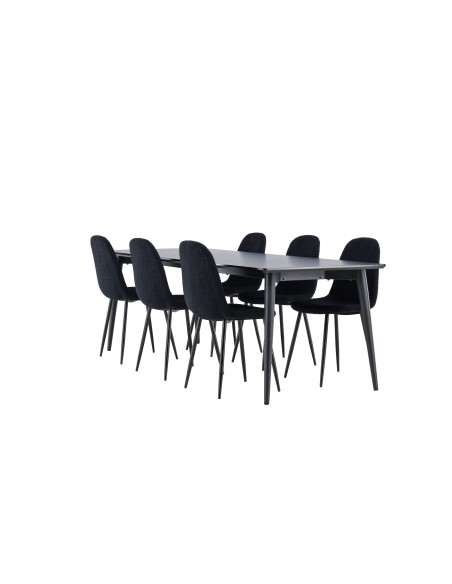Matgrupp Ellis med Polar matstolar, 230 × 85 cm