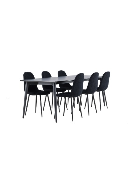 Matgrupp Ellis med Polar matstolar, 230 × 85 cm