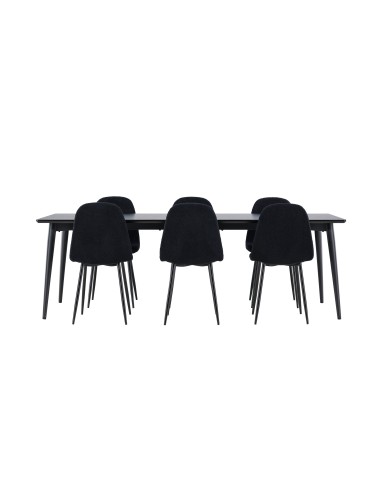 Matgrupp Ellis med Polar matstolar, 230 × 85 cm