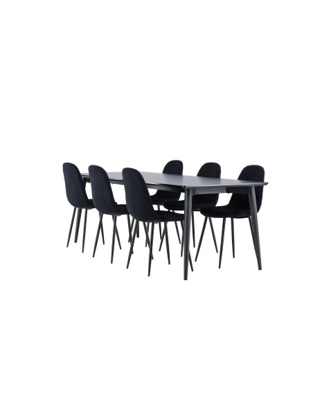 Matgrupp Ellis med Polar matstolar, 230 × 85 cm