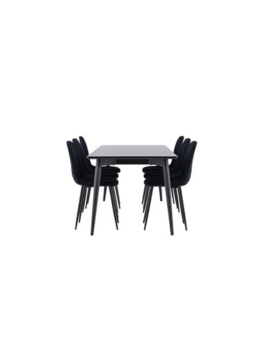 Matgrupp Ellis med Polar matstolar, 230 × 85 cm