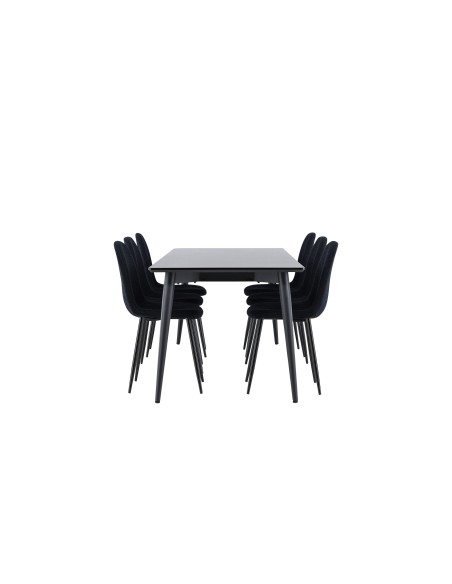 Matgrupp Ellis med Polar matstolar, 230 × 85 cm