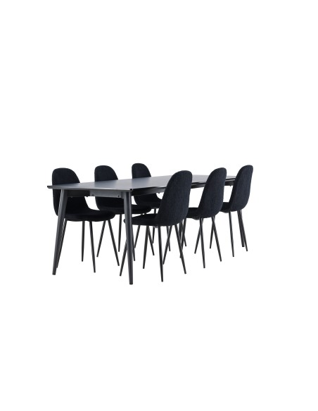 Matgrupp Ellis med Polar matstolar, 230 × 85 cm