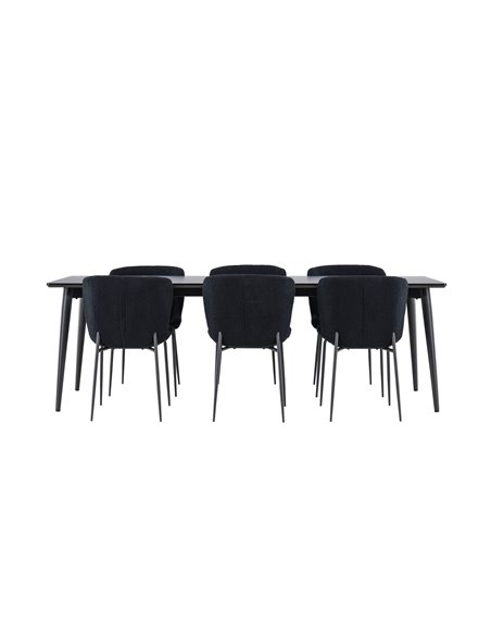 Matgrupp Ellis med Modesto matstolar, 230 × 85 cm