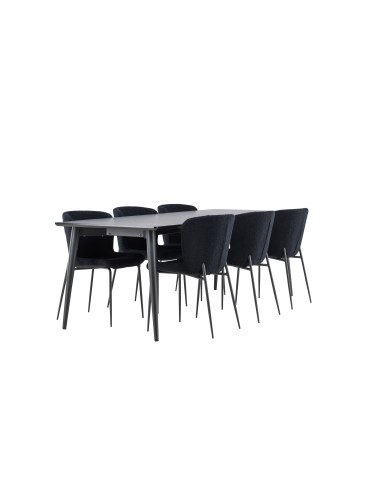 Matgrupp Ellis med Modesto matstolar, 230 × 85 cm