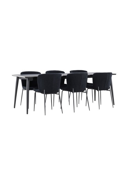 Matgrupp Ellis med Modesto matstolar, 230 × 85 cm