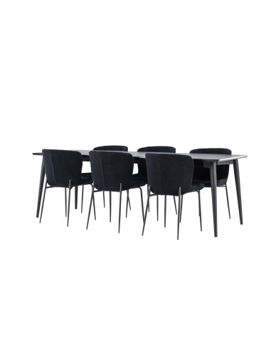 Matgrupp Ellis med Modesto matstolar, 230 × 85 cm