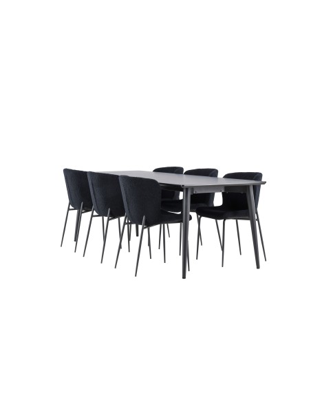 Matgrupp Ellis med Modesto matstolar, 230 × 85 cm