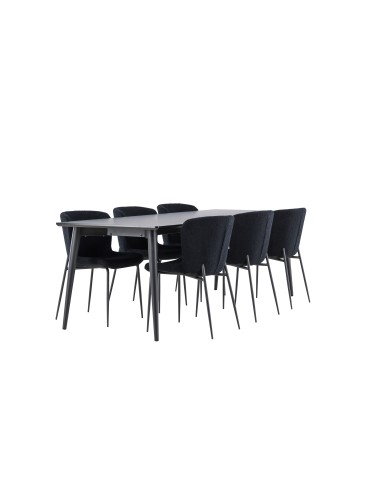 Matgrupp Ellis med Modesto matstolar, 230 × 85 cm