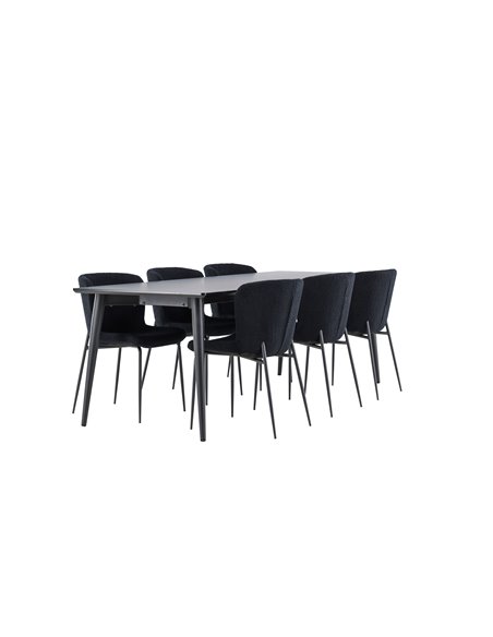 Matgrupp Ellis med Modesto matstolar, 230 × 85 cm