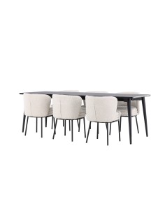 Matgrupp Ellis med Agnes matstolar, 230 × 85 cm 2