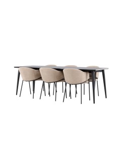 Matgrupp Ellis med Evelina matstolar, 230 × 85 cm 2