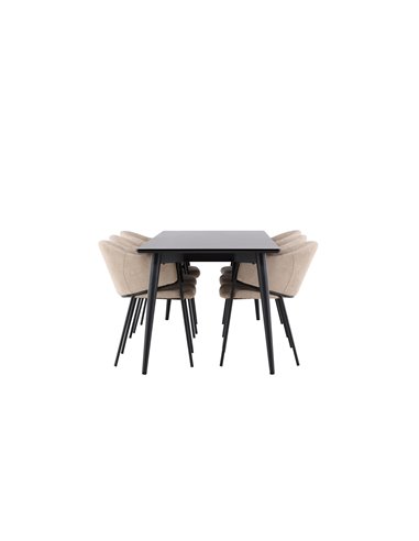 Matgrupp Ellis med Evelina matstolar, 230 × 85 cm
