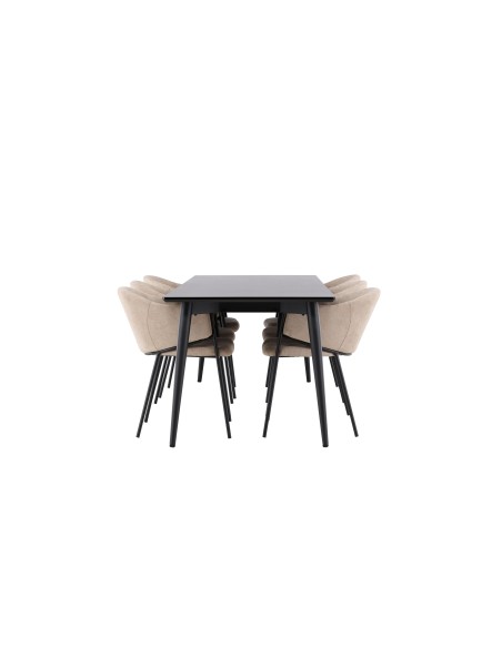 Matgrupp Ellis med Evelina matstolar, 230 × 85 cm