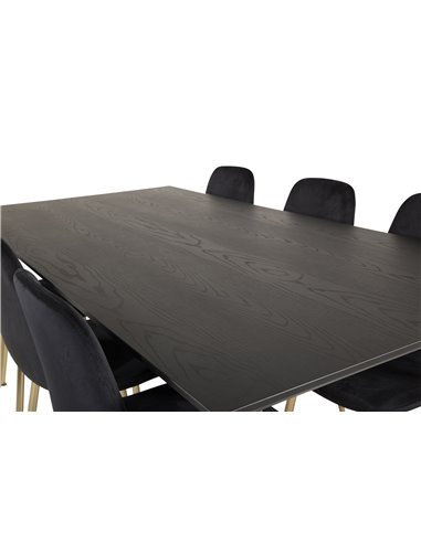 Matgrupp Dipp med Polar matstolar, 180 × 90 cm