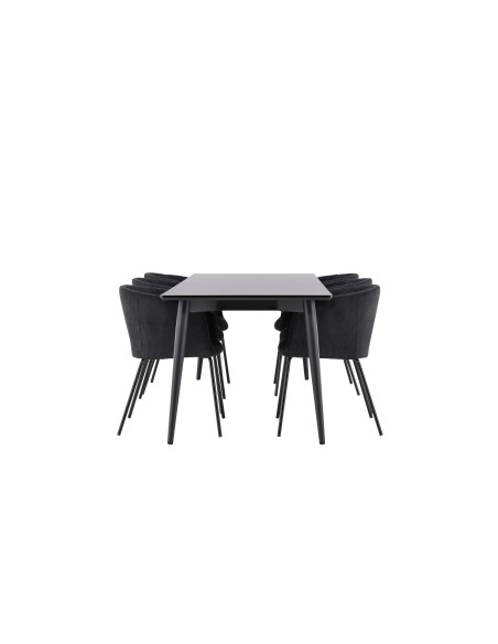 Matgrupp Ellis med Berit matstolar, 230 × 85 cm