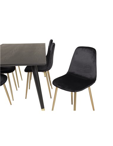 Matgrupp Dipp med Polar matstolar, 180 × 90 cm