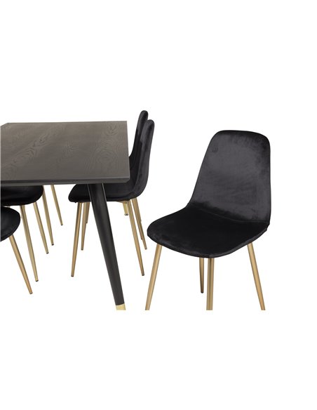 Matgrupp Dipp med Polar matstolar, 180 × 90 cm