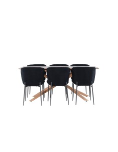 Matgrupp Piazza med Modesto matstolar, 180 × 90 cm