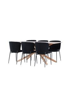 Matgrupp Piazza med Modesto matstolar, 180 × 90 cm 2