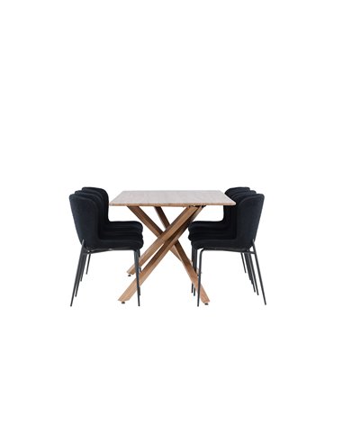 Matgrupp Piazza med Modesto matstolar, 180 × 90 cm