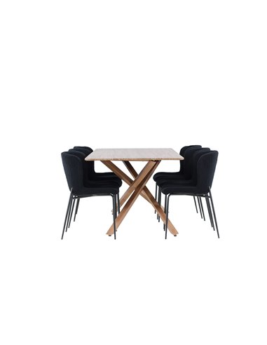 Matgrupp Piazza med Modesto matstolar, 180 × 90 cm