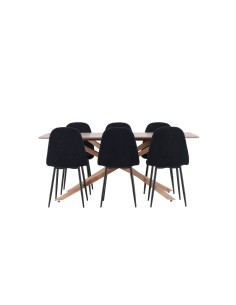Matgrupp Piazza med Polar matstolar, 180 × 90 cm