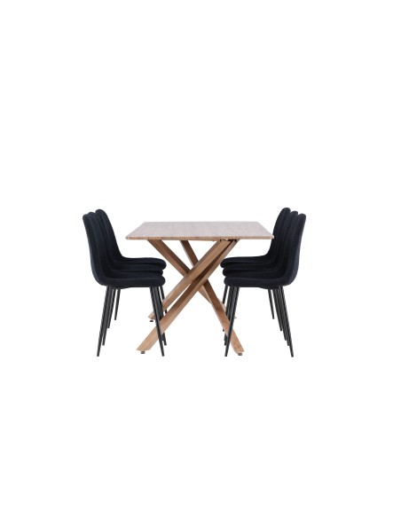 Matgrupp Piazza med Polar matstolar, 180 × 90 cm