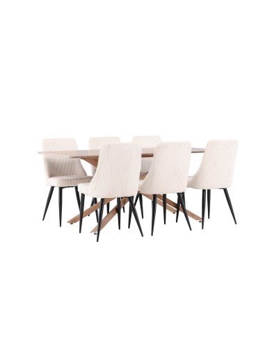 Matgrupp Piazza med Leone matstolar, 180 × 90 cm