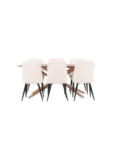 Matgrupp Piazza med Leone matstolar, 180 × 90 cm