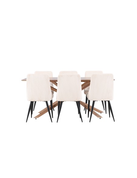 Matgrupp Piazza med Leone matstolar, 180 × 90 cm