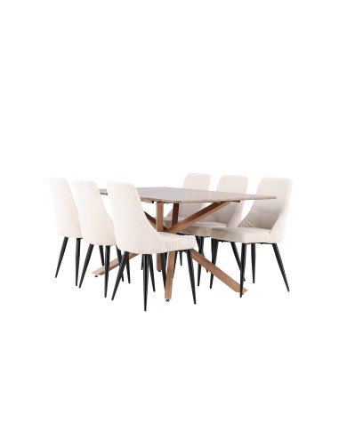 Matgrupp Piazza med Leone matstolar, 180 × 90 cm