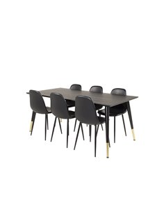 Matgrupp Dipp med Polar matstolar, 180 × 90 cm 2
