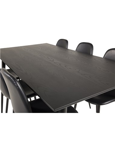 Matgrupp Dipp med Polar matstolar, 180 × 90 cm