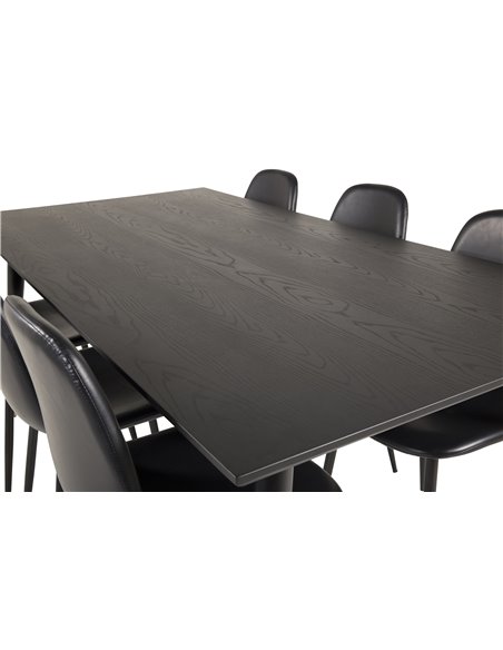 Matgrupp Dipp med Polar matstolar, 180 × 90 cm