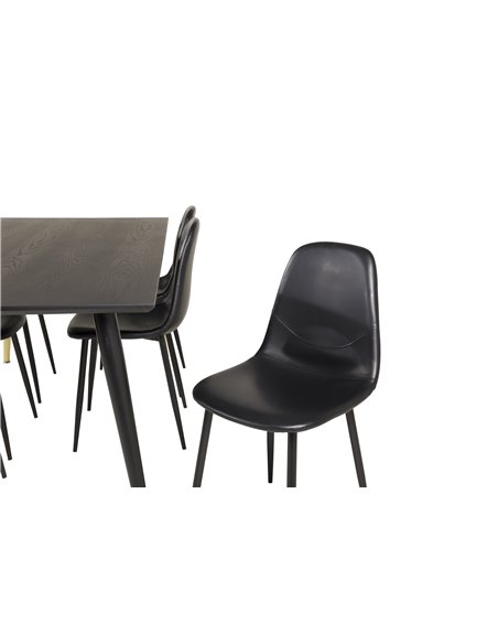 Matgrupp Dipp med Polar matstolar, 180 × 90 cm